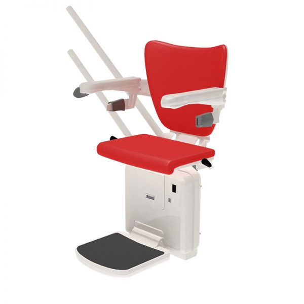 2000 curved stairlift style seat cherry red handicare