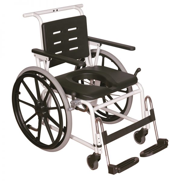 combi commode shower chair user operated handicare 1